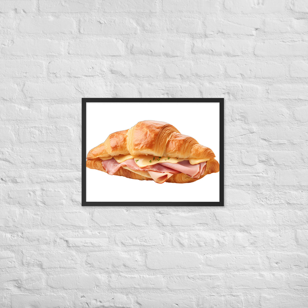 Ham and Cheese Croissant Framed poster 🤤 from Yumify.AI