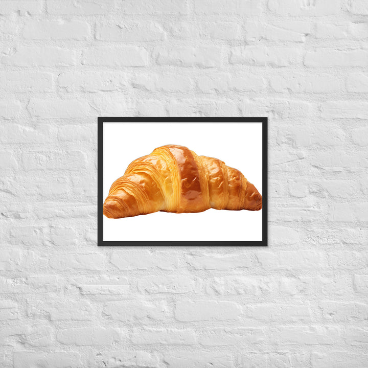 Golden Butter Croissant Framed poster 🤤 from Yumify.AI