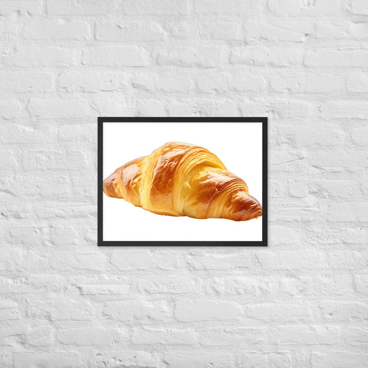 Golden Butter Croissant Framed poster 🤤 from Yumify.AI