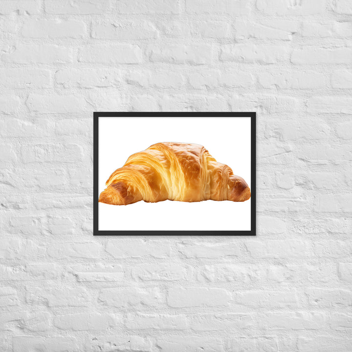 Golden Butter Croissant Framed poster 🤤 from Yumify.AI