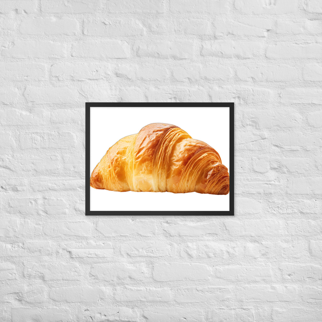 Golden Butter Croissant Framed poster 🤤 from Yumify.AI