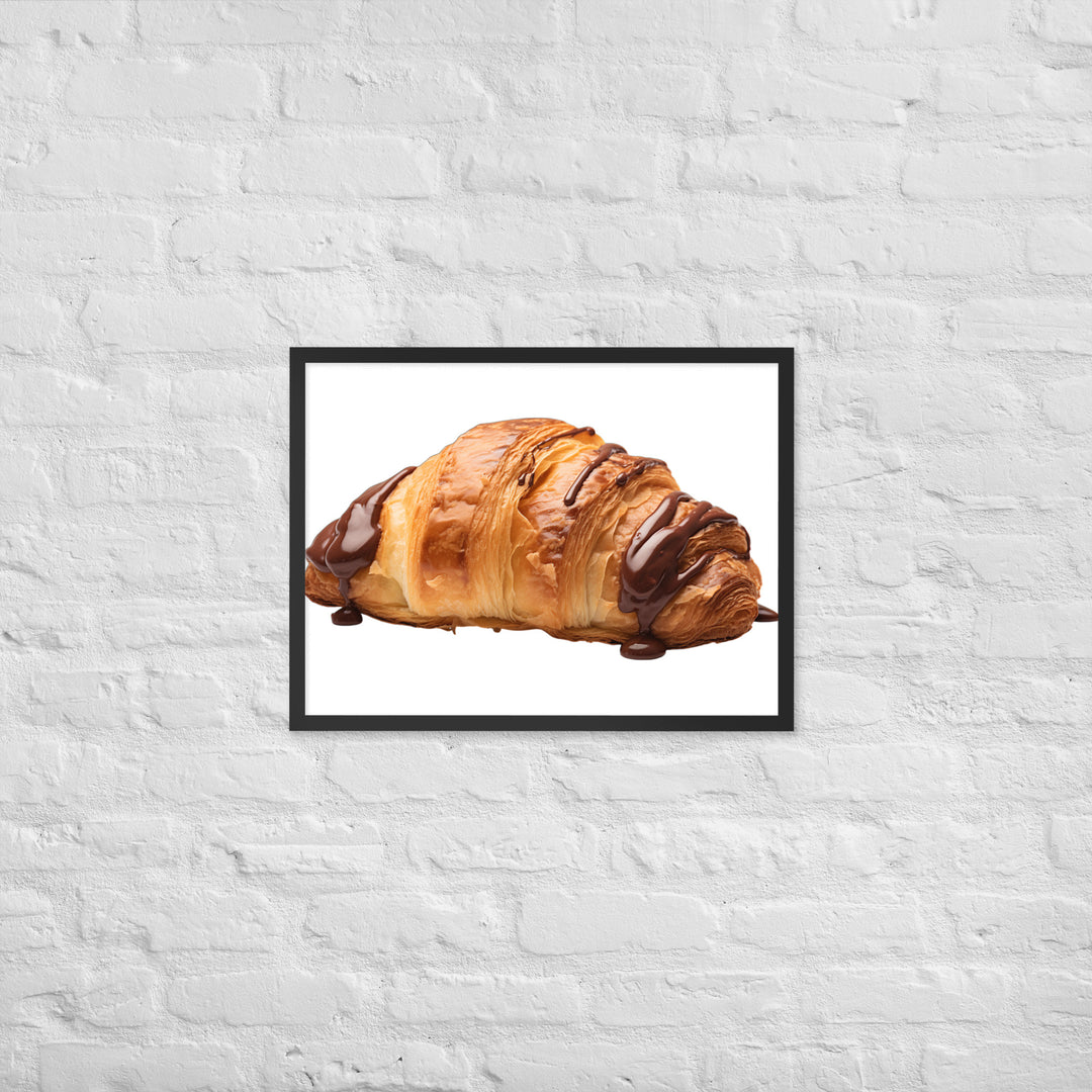 Chocolate Filled Croissant Framed poster 🤤 from Yumify.AI