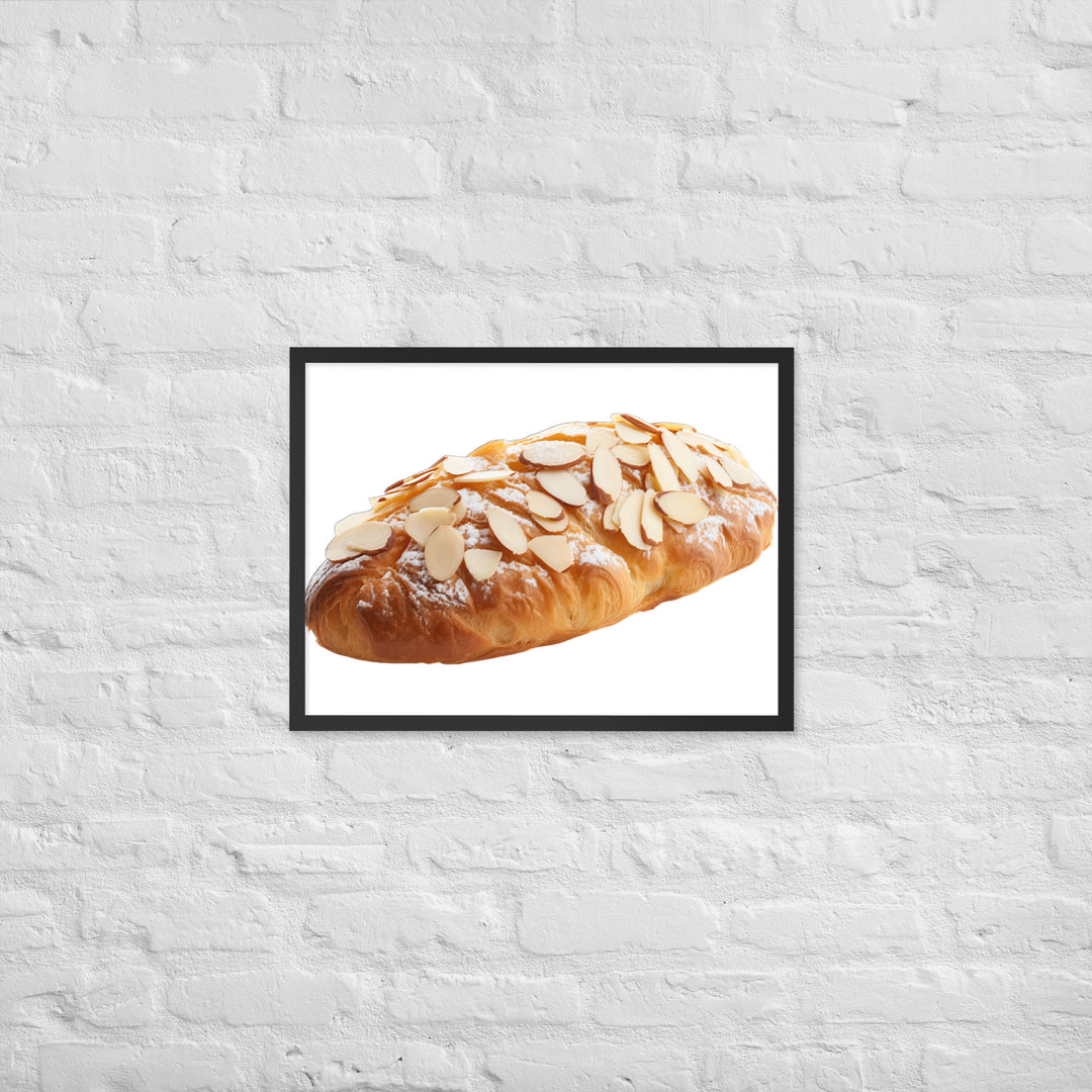 Almond Topped Croissant Framed poster 🤤 from Yumify.AI