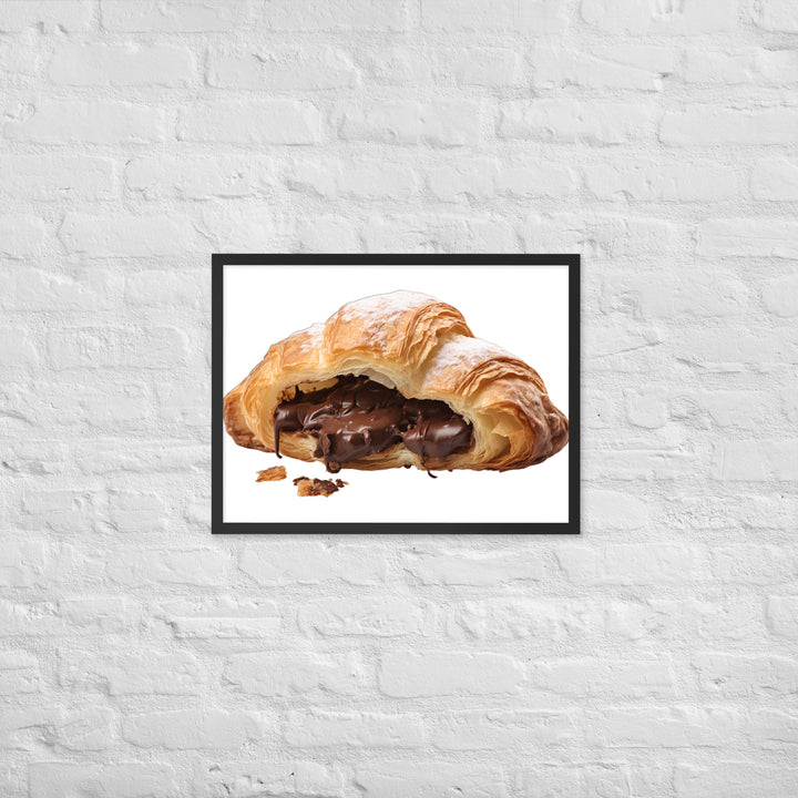 Chocolate Filled Croissant Framed poster 🤤 from Yumify.AI