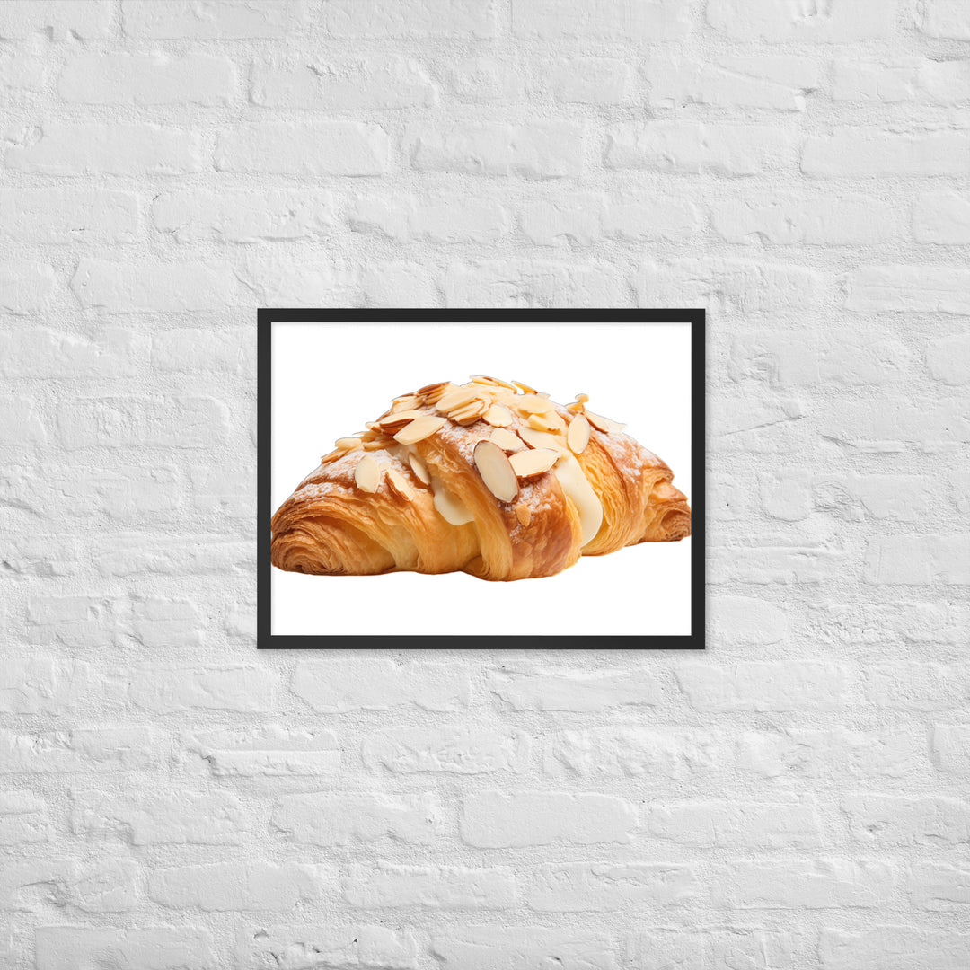 Almond Topped Croissant Framed poster 🤤 from Yumify.AI