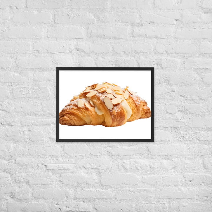 Almond Topped Croissant Framed poster 🤤 from Yumify.AI