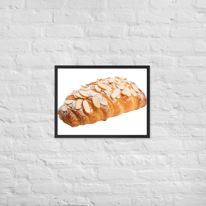 Almond Topped Croissant Framed poster 🤤 from Yumify.AI