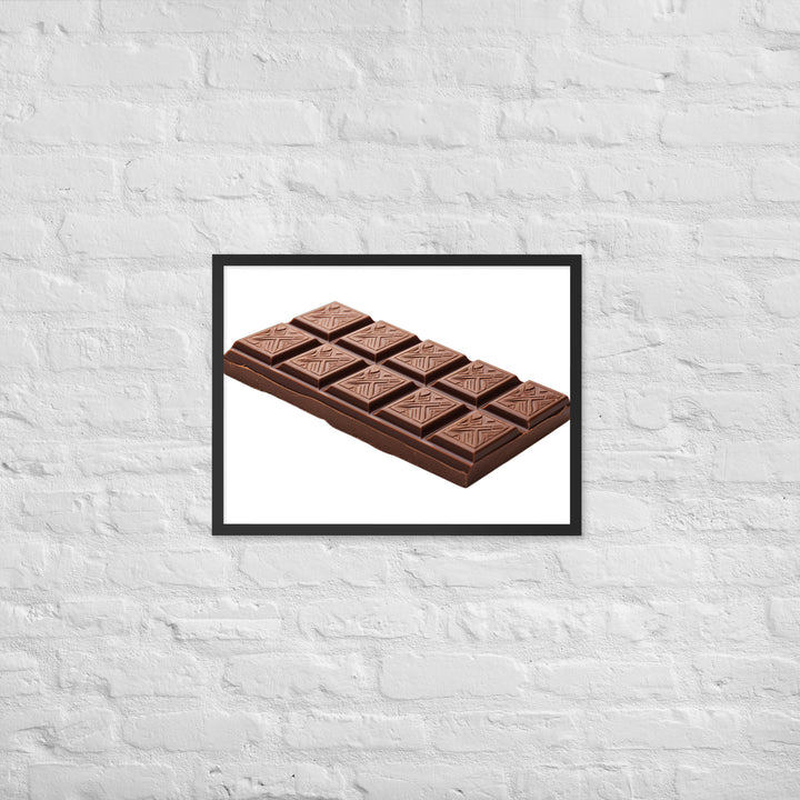 Silky Dark Chocolate Bar Framed poster 🤤 from Yumify.AI