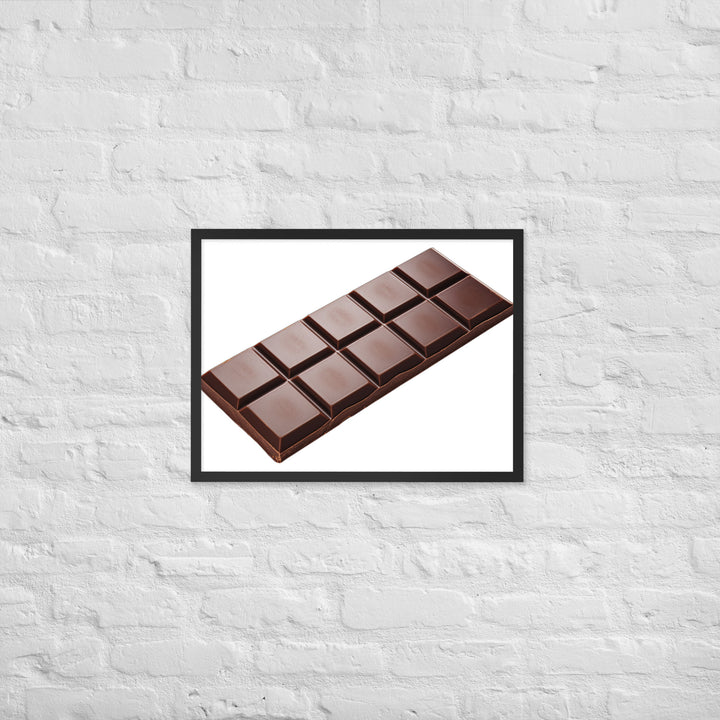 Silky Dark Chocolate Bar Framed poster 🤤 from Yumify.AI