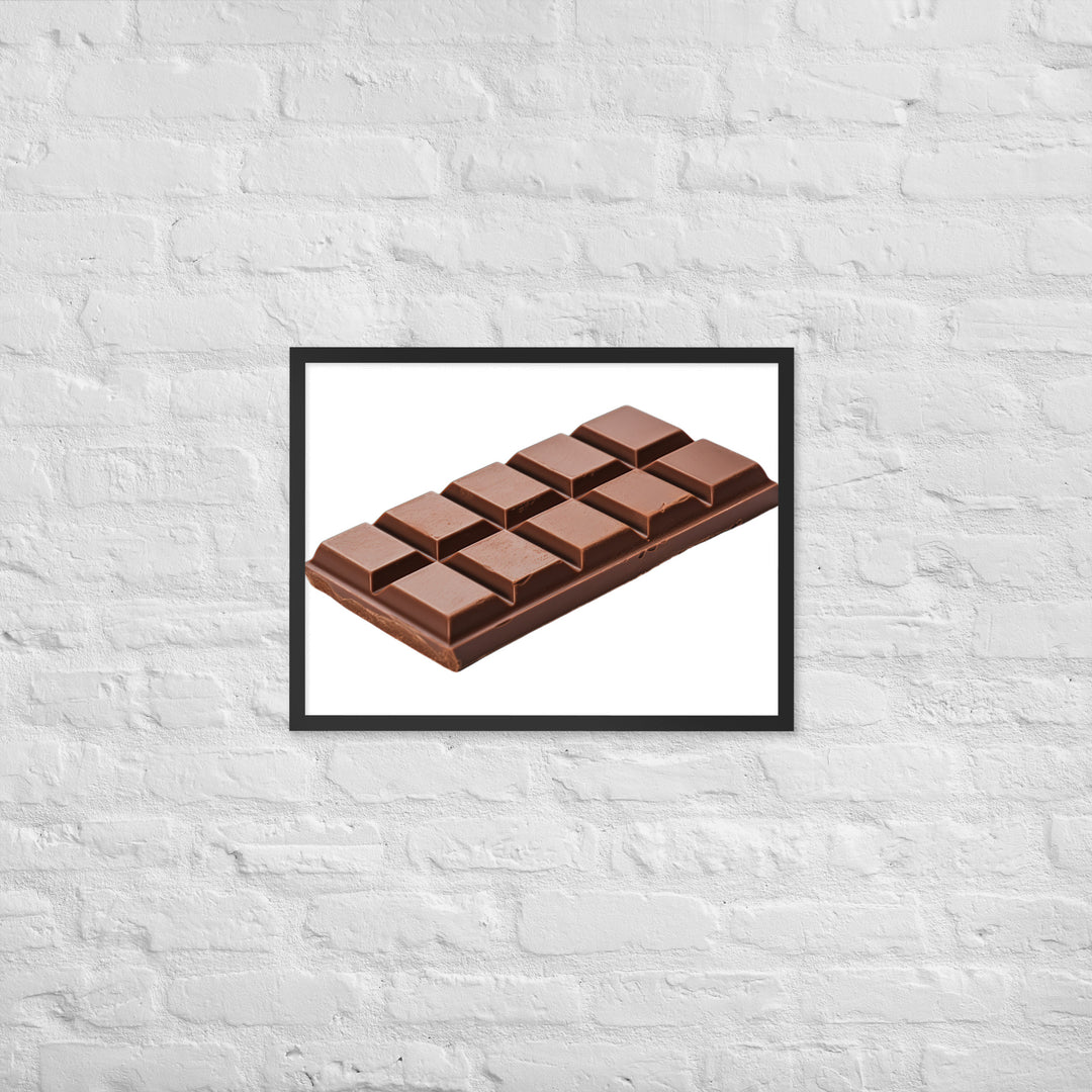 Silky Dark Chocolate Bar Framed poster 🤤 from Yumify.AI