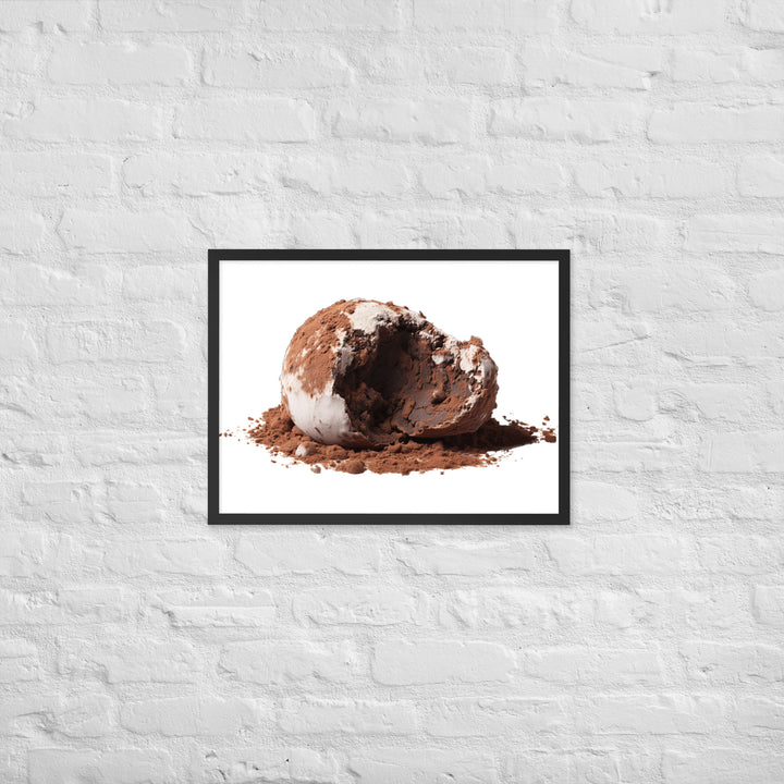 Oozing Chocolate Truffle Delight Framed poster 🤤 from Yumify.AI