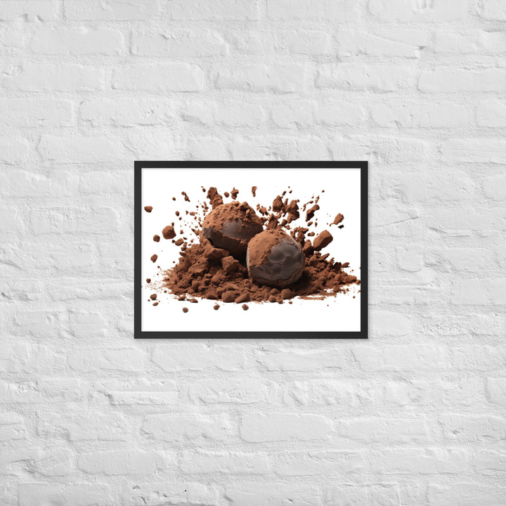 Oozing Chocolate Truffle Delight Framed poster 🤤 from Yumify.AI