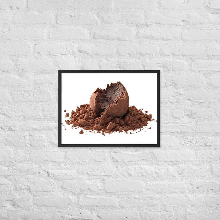 Oozing Chocolate Truffle Delight Framed poster 🤤 from Yumify.AI