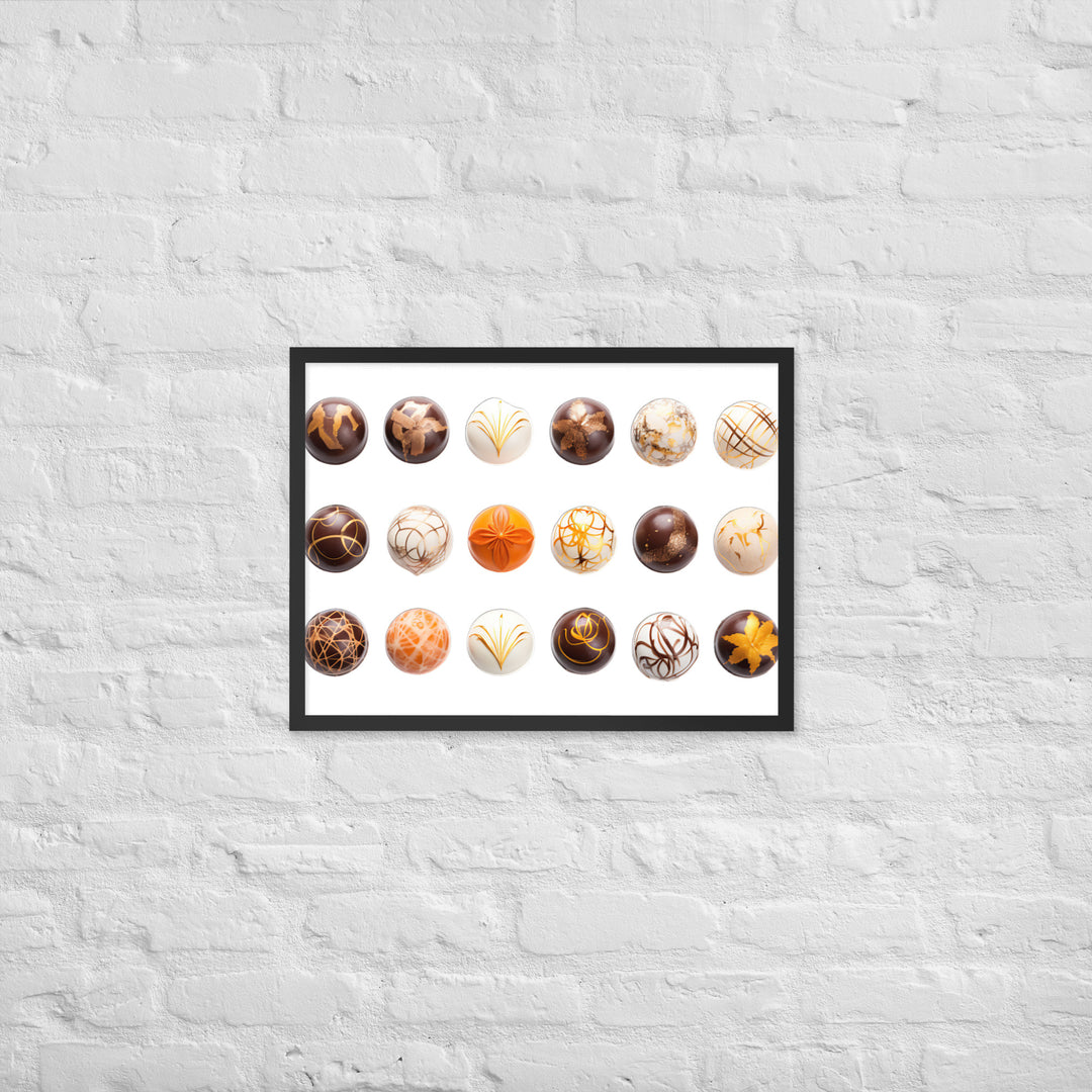 Artisanal Chocolate Bonbons Framed poster 🤤 from Yumify.AI