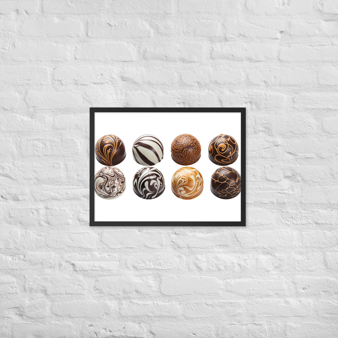 Artisanal Chocolate Bonbons Framed poster 🤤 from Yumify.AI