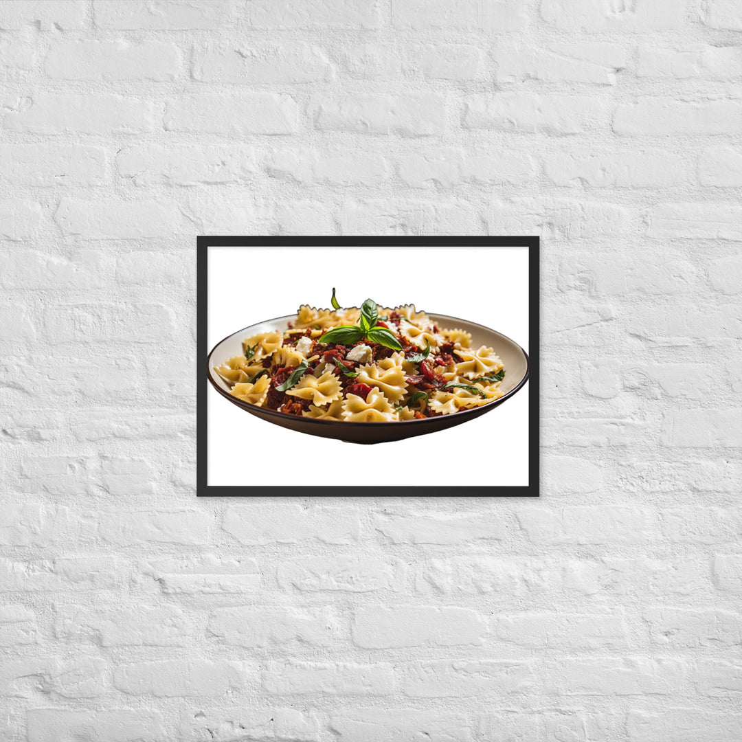 Sun dried Tomato Farfalle Framed poster 🤤 from Yumify.AI