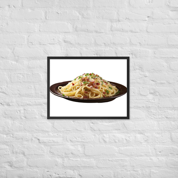 Classic Spaghetti Carbonara Framed poster 🤤 from Yumify.AI