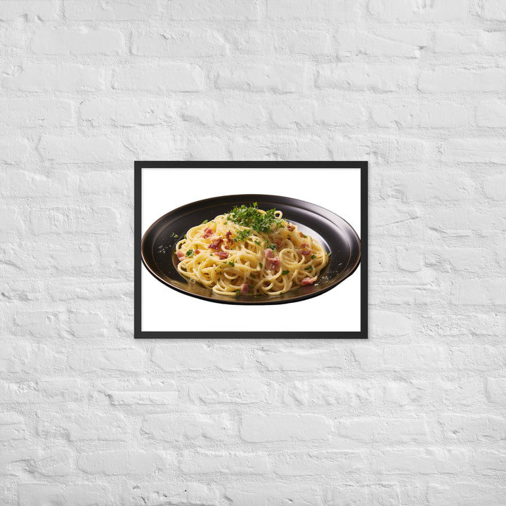 Classic Spaghetti Carbonara Framed poster 🤤 from Yumify.AI