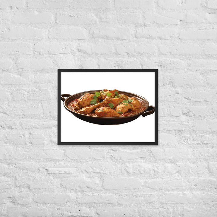 Spicy Chicken Curry Delight Framed poster 🤤 from Yumify.AI