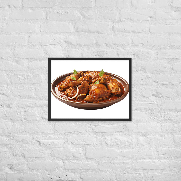 Spicy Chicken Curry Delight Framed poster 🤤 from Yumify.AI