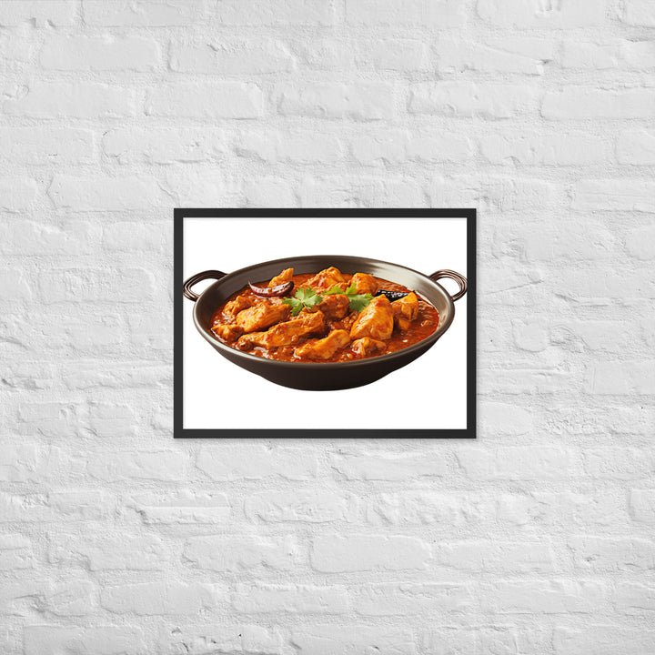 Spicy Chicken Curry Delight Framed poster 🤤 from Yumify.AI