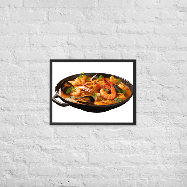 Seafood Curry Extravaganza Framed poster 🤤 from Yumify.AI