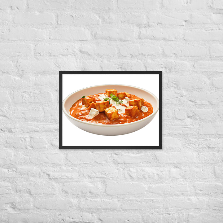 Paneer Tikka Masala Glow Framed poster 🤤 from Yumify.AI