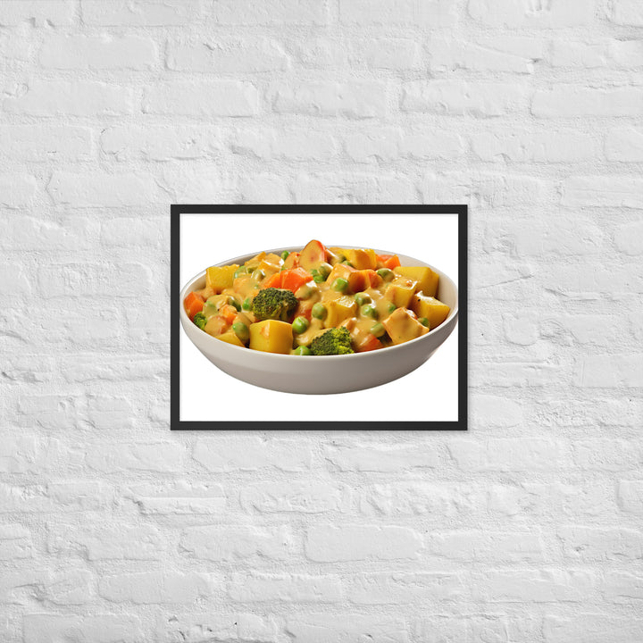 Creamy Vegan Vegetable Curry Framed poster 🤤 from Yumify.AI