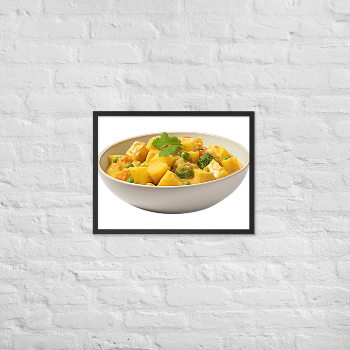 Creamy Vegan Vegetable Curry Framed poster 🤤 from Yumify.AI