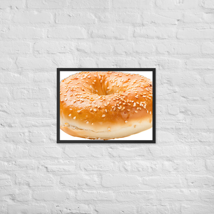 Classic Plain Bagel Framed poster 🤤 from Yumify.AI