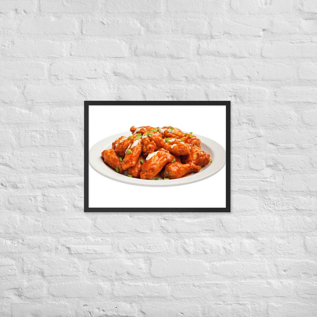 Spicy Buffalo Wings Framed poster 🤤 from Yumify.AI