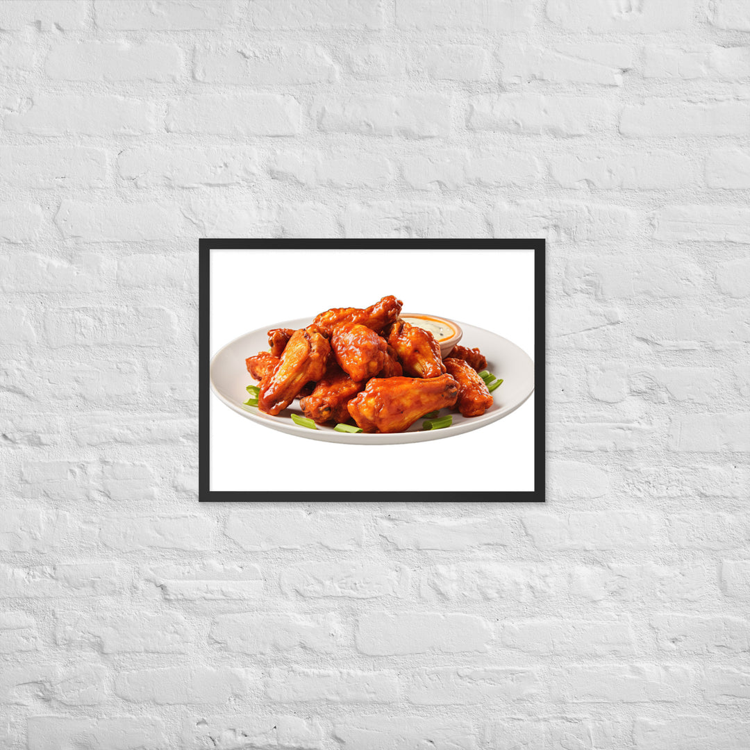 Spicy Buffalo Wings Framed poster 🤤 from Yumify.AI