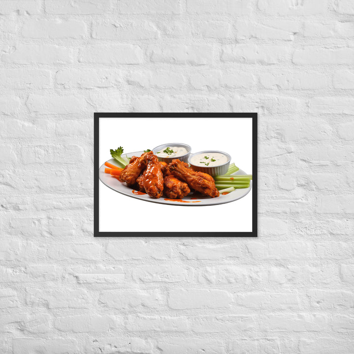 Spicy Buffalo Wings Framed poster 🤤 from Yumify.AI