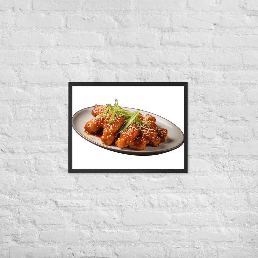 Korean Fried Chicken Delight Framed poster 🤤 from Yumify.AI