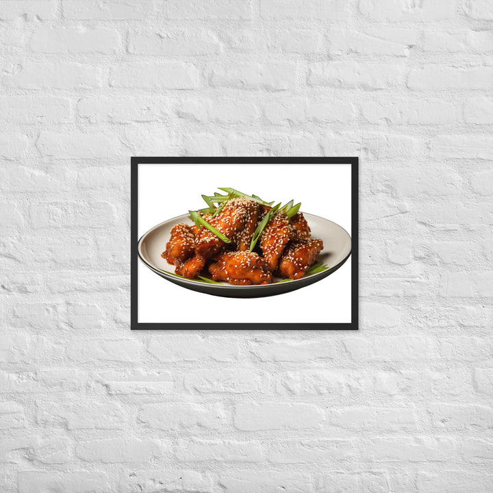 Korean Fried Chicken Delight Framed poster 🤤 from Yumify.AI