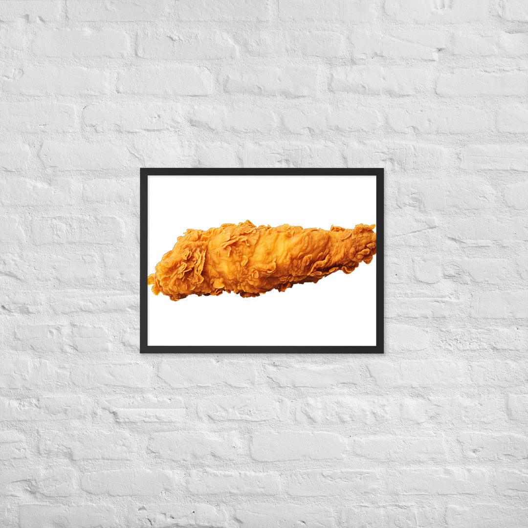 Golden Crispy Fried Chicken Framed poster 🤤 from Yumify.AI