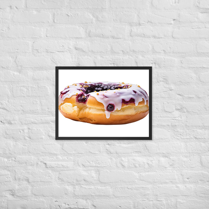 Blueberry Filled Donut Framed poster 🤤 from Yumify.AI