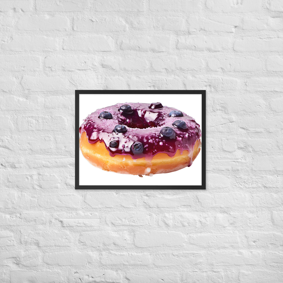 Blueberry Filled Donut Framed poster 🤤 from Yumify.AI