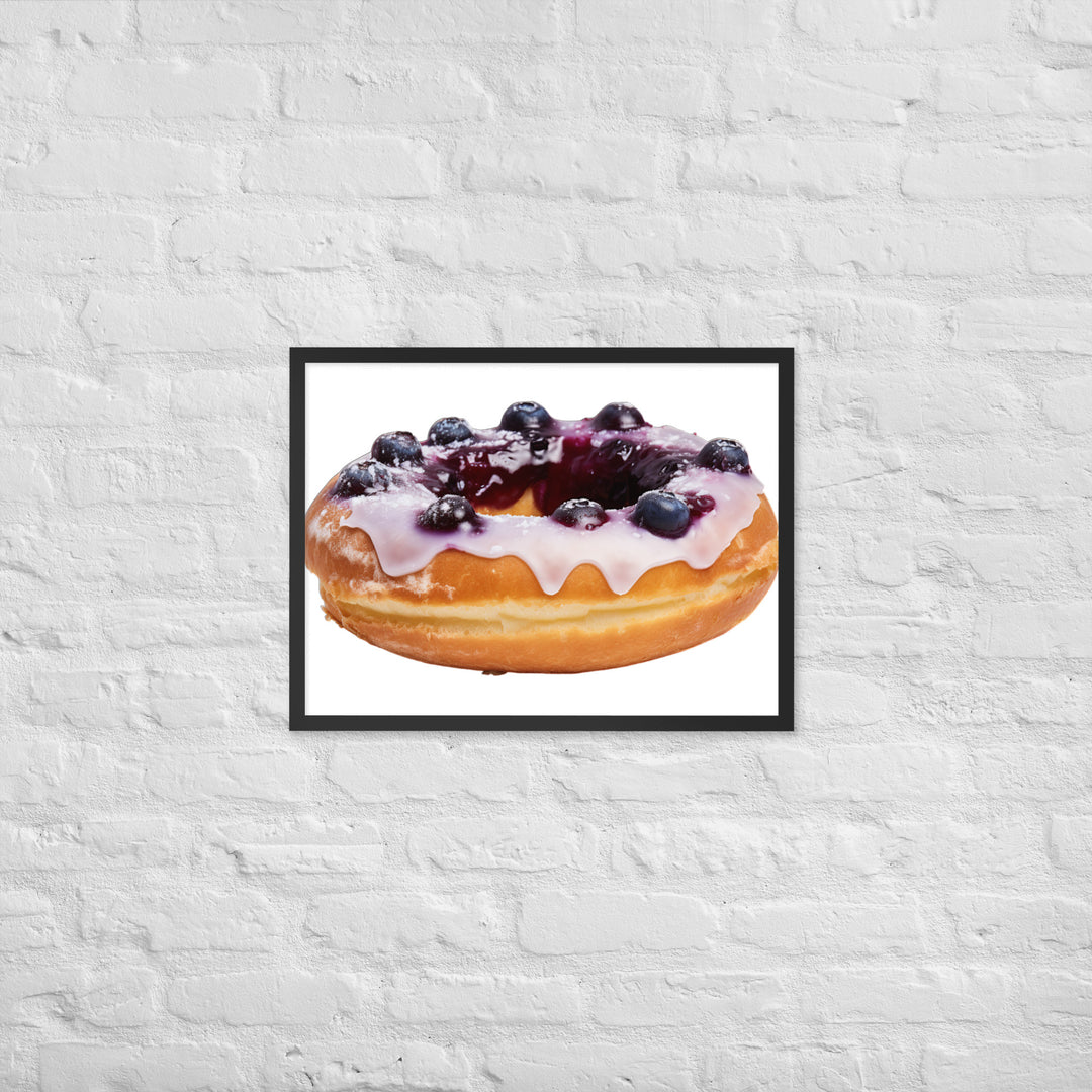 Blueberry Filled Donut Framed poster 🤤 from Yumify.AI