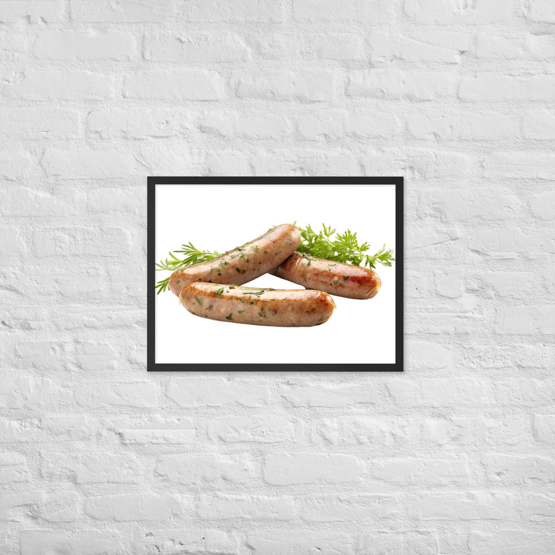 Herbed Chicken Sausage Framed poster 🤤 from Yumify.AI