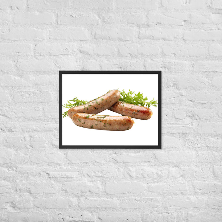 Herbed Chicken Sausage Framed poster 🤤 from Yumify.AI