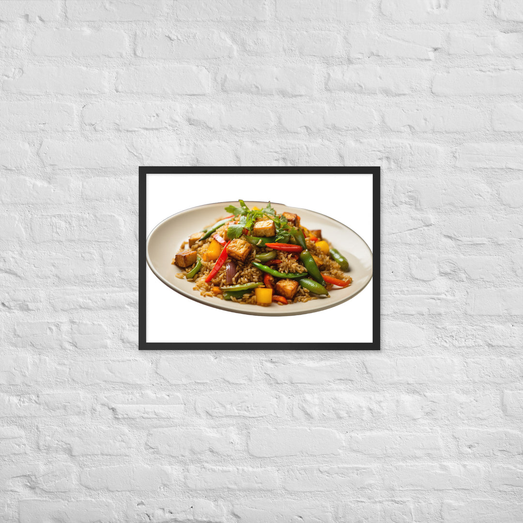 Vegetable Fried Rice Framed poster 🤤 from Yumify.AI