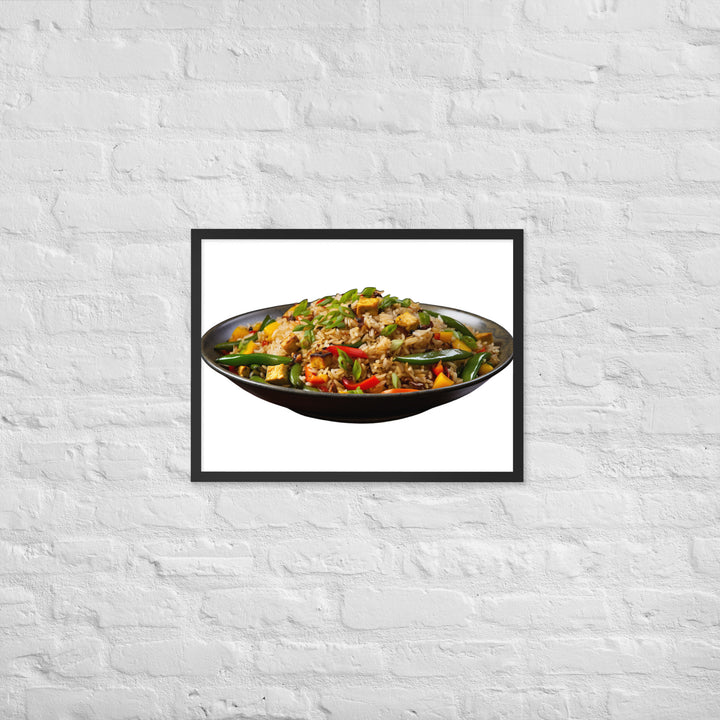 Vegetable Fried Rice Framed poster 🤤 from Yumify.AI