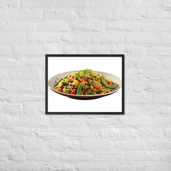 Vegetable Fried Rice Framed poster 🤤 from Yumify.AI