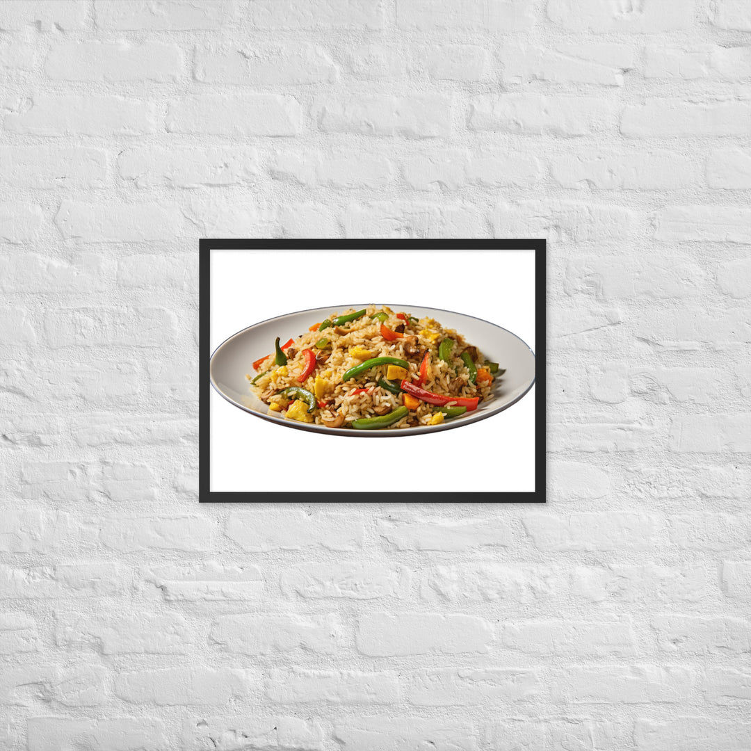 Vegetable Fried Rice Framed poster 🤤 from Yumify.AI