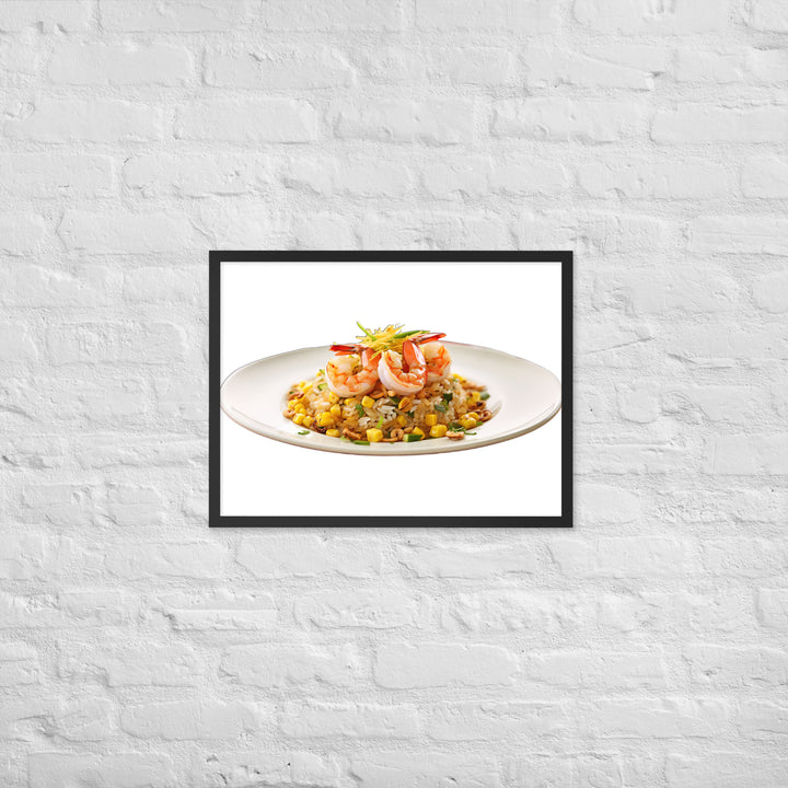 Shrimp Fried Rice Framed poster 🤤 from Yumify.AI