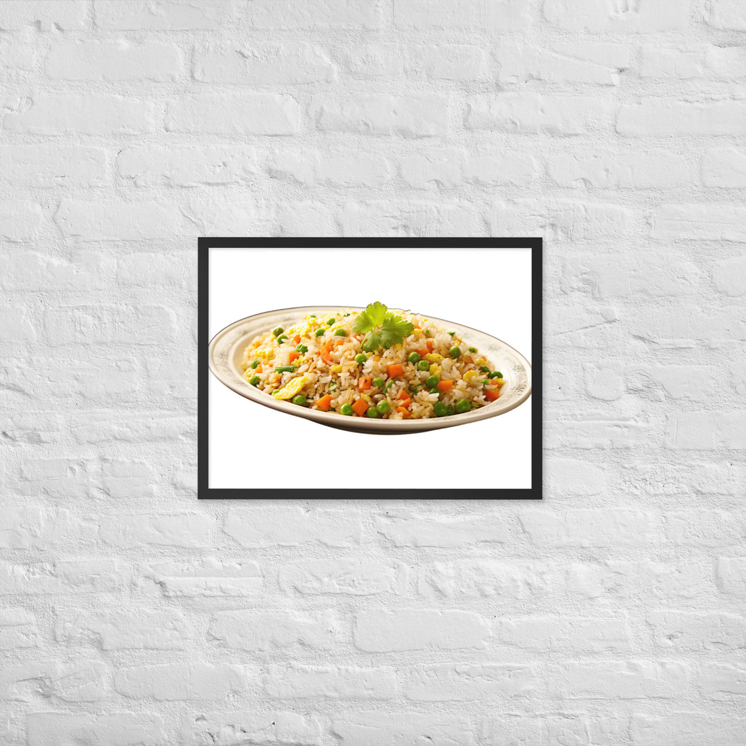 Classic Egg Fried Rice Framed poster 🤤 from Yumify.AI