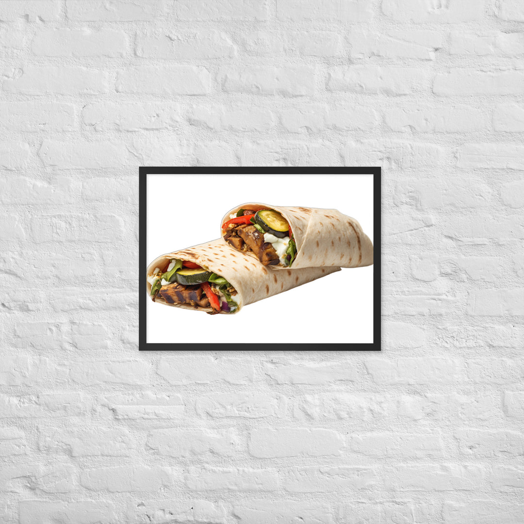 Vegetarian Shawarma Framed poster 🤤 from Yumify.AI