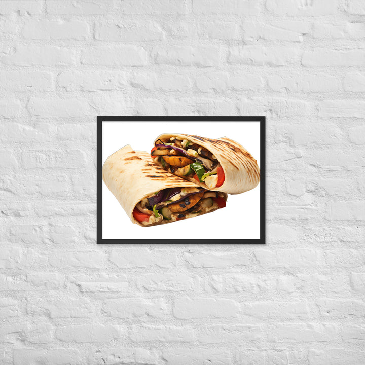 Vegetarian Shawarma Framed poster 🤤 from Yumify.AI