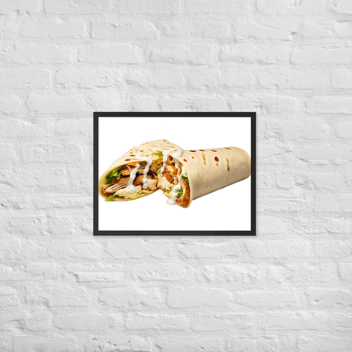 Spiced Chicken Shawarma Framed poster 🤤 from Yumify.AI